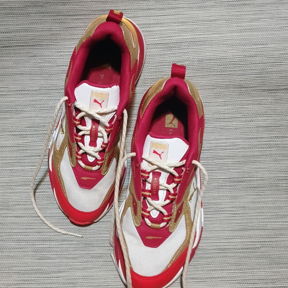 Puma running system fast red white blue